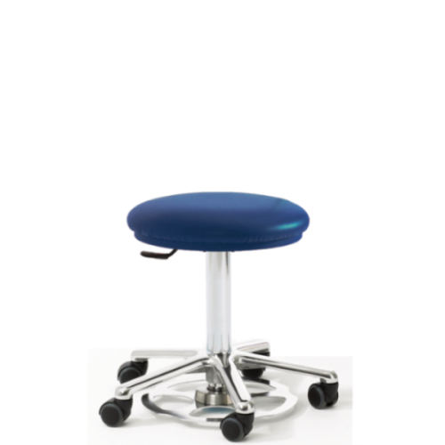 Upholstered Stool with Foot Lift Adjustment